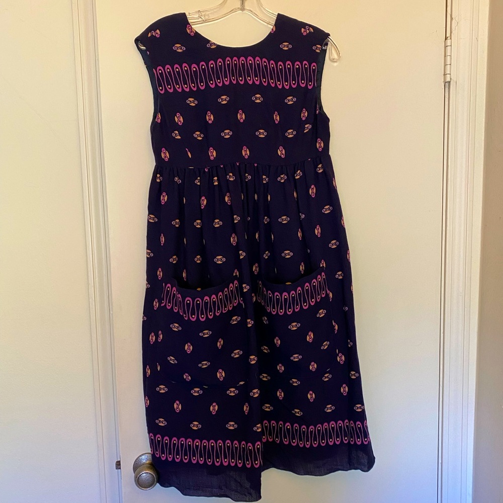 Ana Sui Anthropologie Wool Purple Dress Size 4